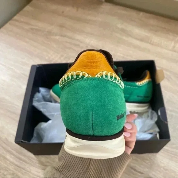 New Adidas Wales Bonner SL72 Sneaker Shoes Knit Green Womens Size 7 - Picture 8 of 16